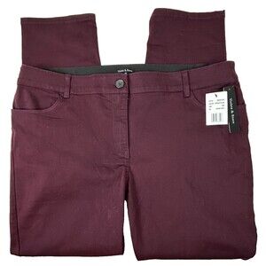 Violets & Roses NWT Wine Skinny Leg Dress Pants Size 16 NWT